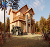 Low-Cost Prefab Light Gauge Steel Structure Frame Prefabricated Building Houses Modular Luxury Villa for Sale