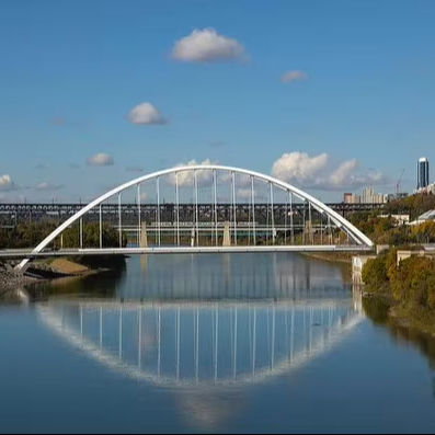 2025 This Designed Sky Bridge Walterdale Bridge Design of Edmonton New Iconic Bridge Steel Structure Metal