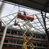 2025 Steel Structure Office Building Workshop Steelstructure the Assembly Metal Structure Supporting Glass Roof of the Courtyard