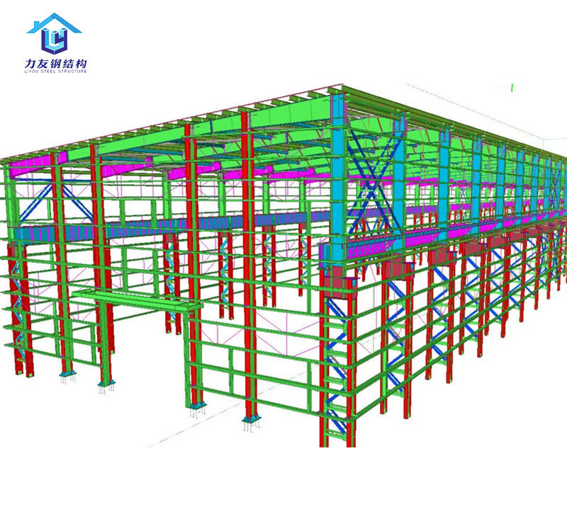 Tekla Model Farm Shed Steel Structure Construction Metal Buildings galvanized Steel Structure