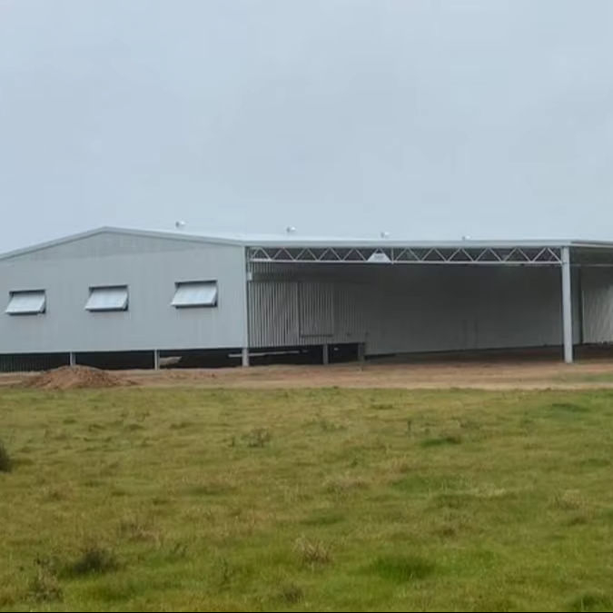 2025 This 32mx16m Shearing Shed Custom Designed Wall Vents to Improve Ventilation and Airflow Inside a 16m Lean-to Yard Cover
