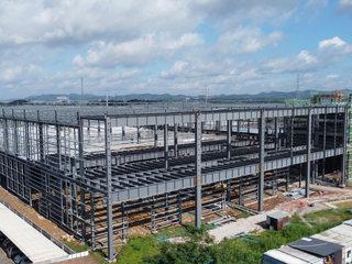 Two-Story Steel Factory Building for Curtain Wall Company in China