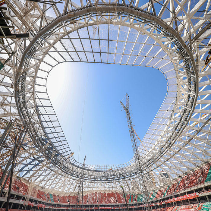 2024 Prefabricated Building Fast Installation Structural Steel Dome/Arch Roof For Hangar Gym/Stadium