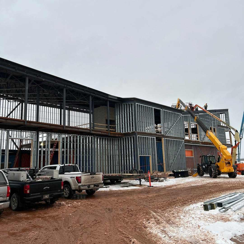 2025 the Airport Structure Is Complete, and Work Is Underway on Exterior Envelope Scopes, Including Metal Roofing and Paneling