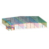 2024 Steel Structure Storage Warehouse Shed Bring With a Office Mezzanine Area Metal Building in USA