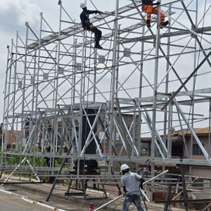 Steel Structure Custom Outdoor Galvanized Maintenance Advertising Business Sign Billboard in Ghana