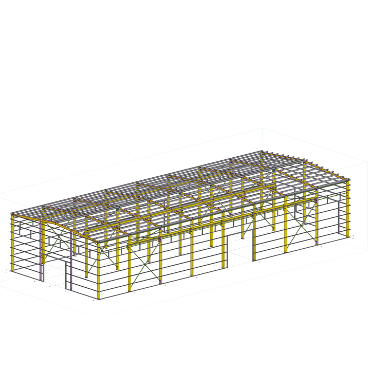 Prefab Steel Space Frame Modular Light Steel Structure Construction Industrial Metal Materials Warehouse in Guyana