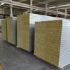 2025 Rock Wool/Glass Wool/PU(R) Sandwich Panel Excellent Thermal And Sound Insulation Customized Thickness And Types