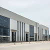 Prefabricated China H Steel Structure Warehouse Large Span Workshop Custom Office Building Factory with Glass Wall
