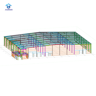 Steel Structure Storage Warehouse Shed With A Office Mezzanine Area
