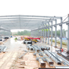 Double Cranes Prefab Warehouse Steel Frame Buildings Workshop Prefabricated Metal Frame Storage Shed
