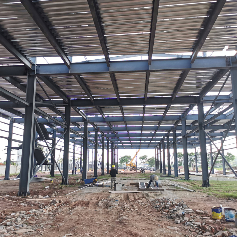 China Multi Story Fully Customizable Steel Structure Frame Prefabricated Metal Factory Warehouse Workshop Kits