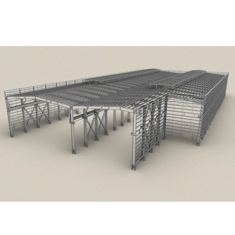 China Prefabricated Steel Structure Warehouse Double Slop Roof Metal Frame Workshop Prefab Construction Warehouse