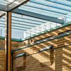 2025 the Garden Hall of Kunstmuseum Pleasant Meeting Space for Visitors Abstract Glass Roof 28x40m Rests Surrounding Buildings
