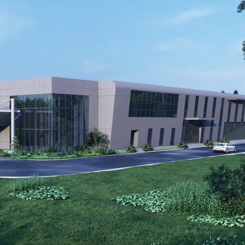 2025 Brunei Steel Structure Car Showroom Connected with Glass and Aluminum Curtain Wall