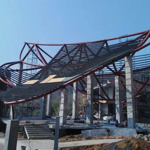2025 Steel Structure Office Building Workshop Steelstructure Ballhall 14' Carbon Steel Tube Hotel in Kanchanaburi Thailand