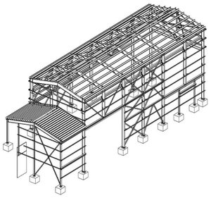 Low-Cost Steel Structure Warehouse Factory Building Structure Steel Modular Prefab Factory Building Steel Hangar for Industrial