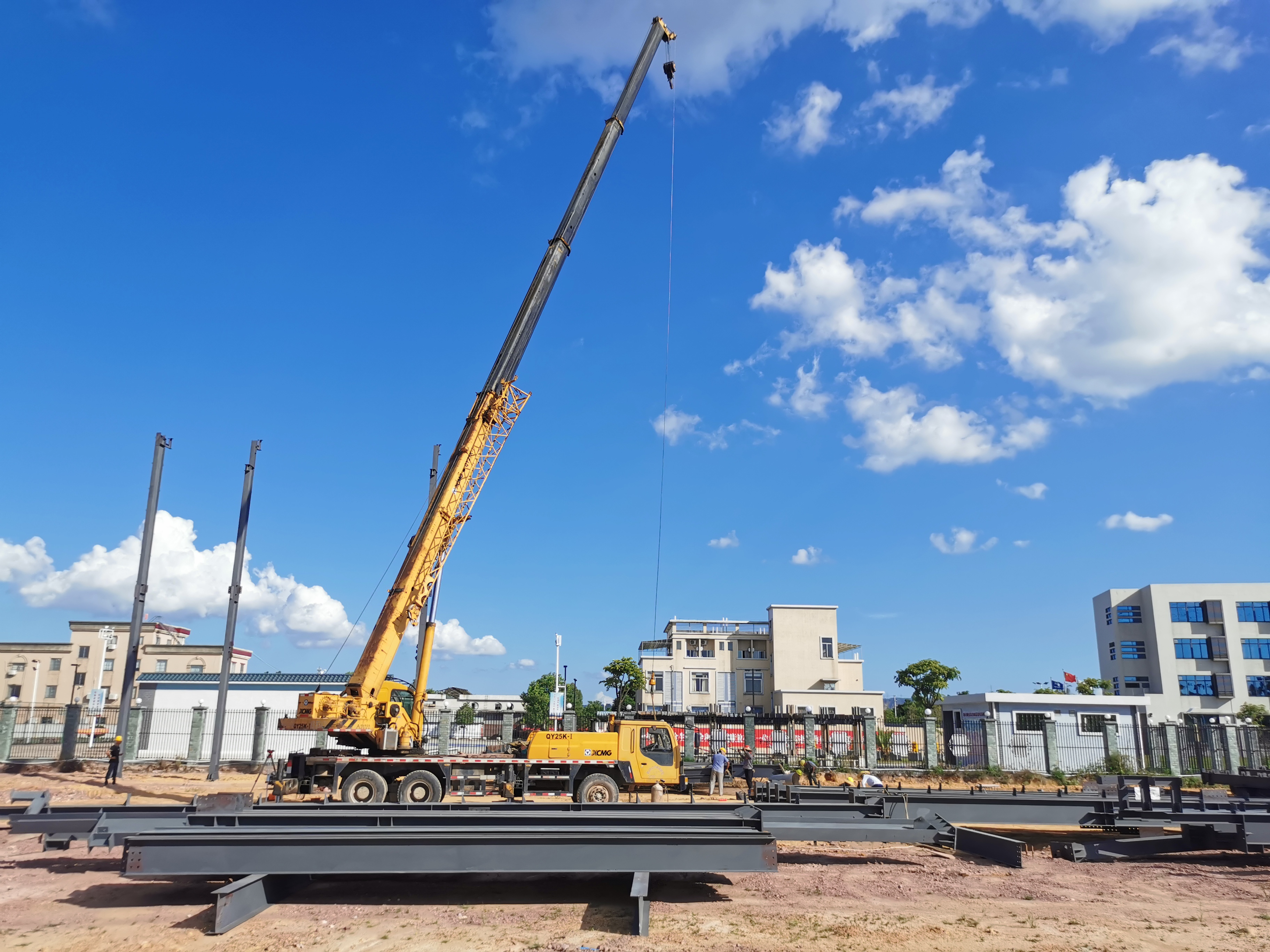 mezzanine steel structure factory installation 1