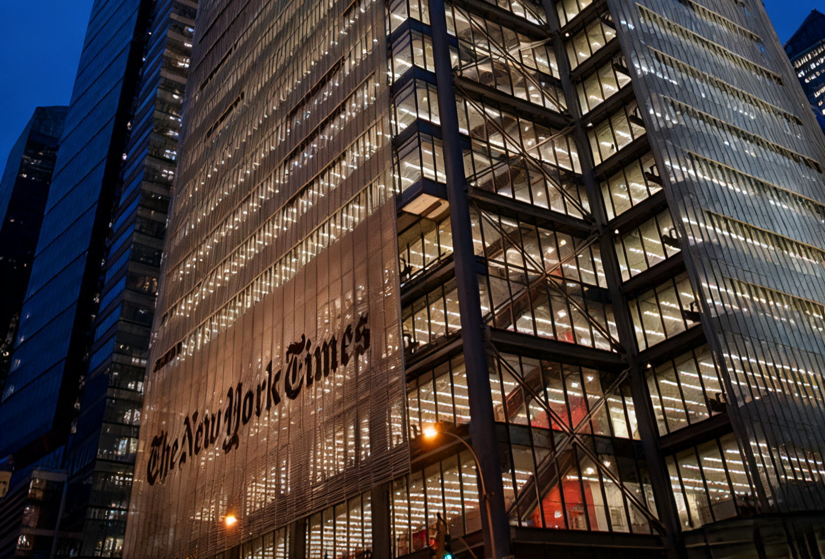 building with exposed structural steel