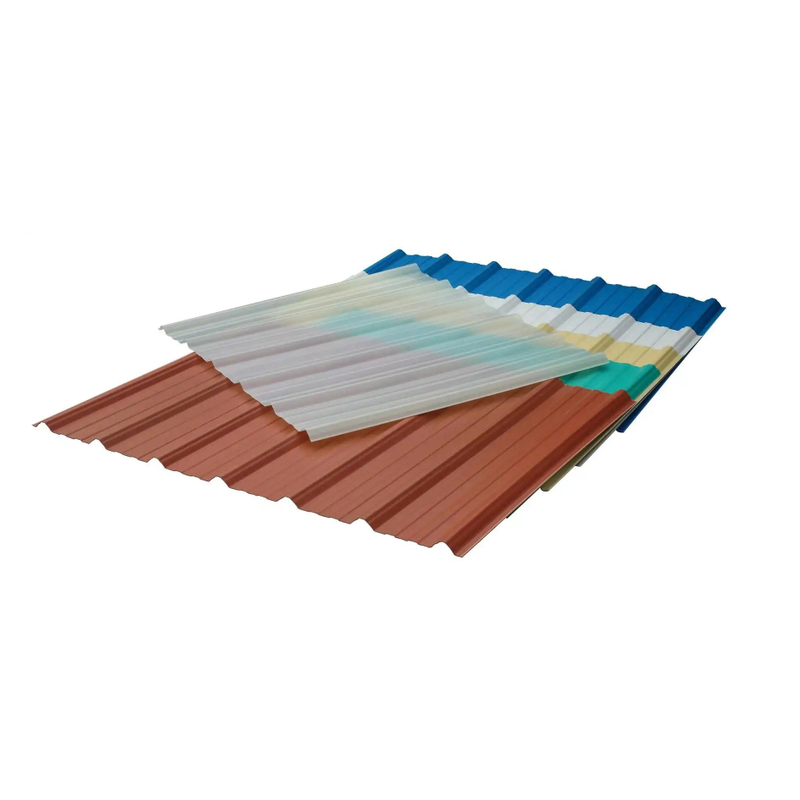2024 FRP/PVC Material Transparent Roofing Sheet UV Protected Corrugated Skylight for Warehouse Lighting