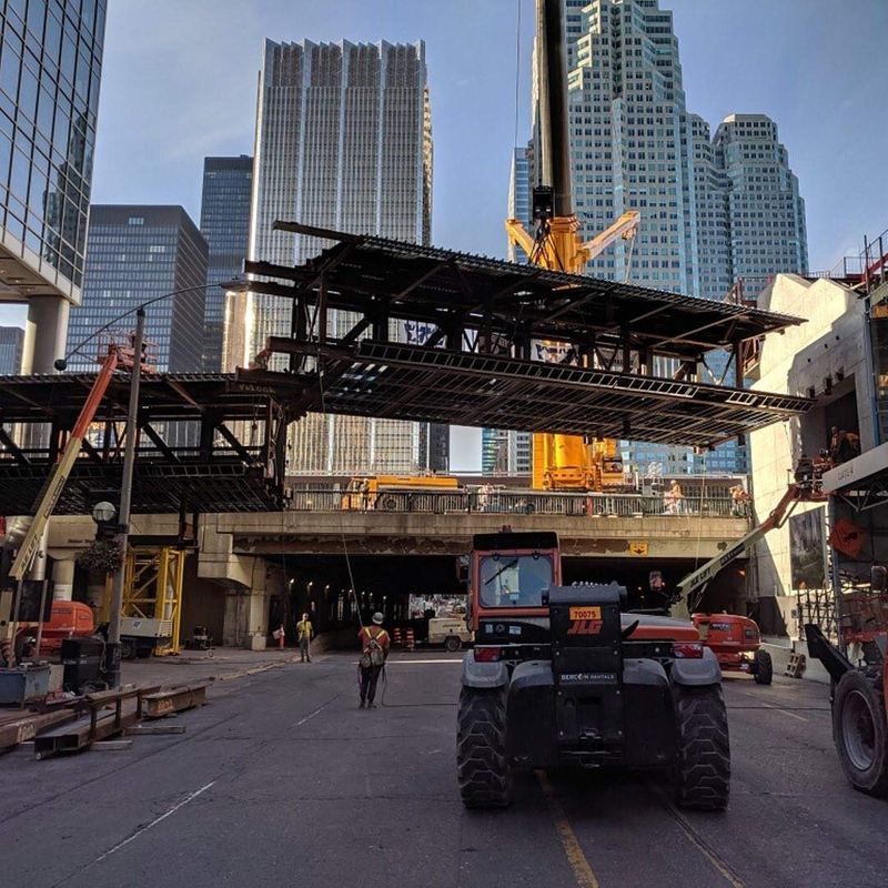 2025 the Pedestrian Bridge Is Over 36m Long Weights Approximately 210 Tonnes the Bridge Was Fabricated in Six Truss-type Pieces