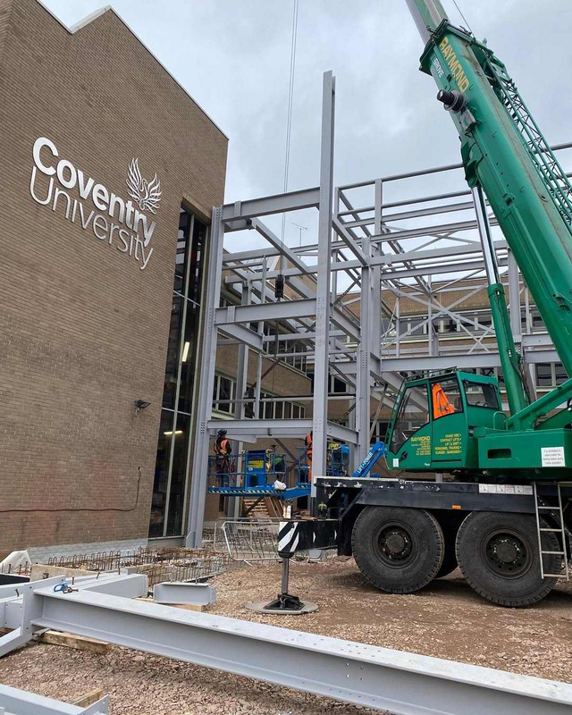 2025 Project Throwback This Job at Coventry University Was Another One with Restrictions Tight Space Logistics for Steel Team