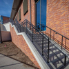 2025 Barrel Roof Trusses Cafeteria Addition Steel 2-story Window Overlooking Campus Athletic Fields Ceiling Gym Hand Guard Rails