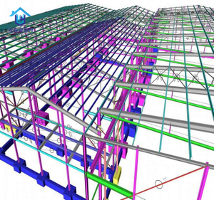 Tekla Design Steel Building Kits Storage Shed Steel Structure Warehouse Workshop With Storage Customizable Steel Structure