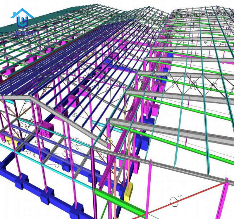 Tekla Design Steel Building Kits Storage Shed Steel Structure Warehouse Workshop With Storage Customizable Steel Structure