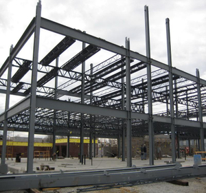 Steel Frame Structure Sandwich Panel Building Metal Frame Buildings Construction Decoration Building Material with I Beam