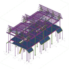 2024 Tekla Model Customized Durable Light Steel Structure Steel Villa Metal House Use Rectangle Hollow Section Steel