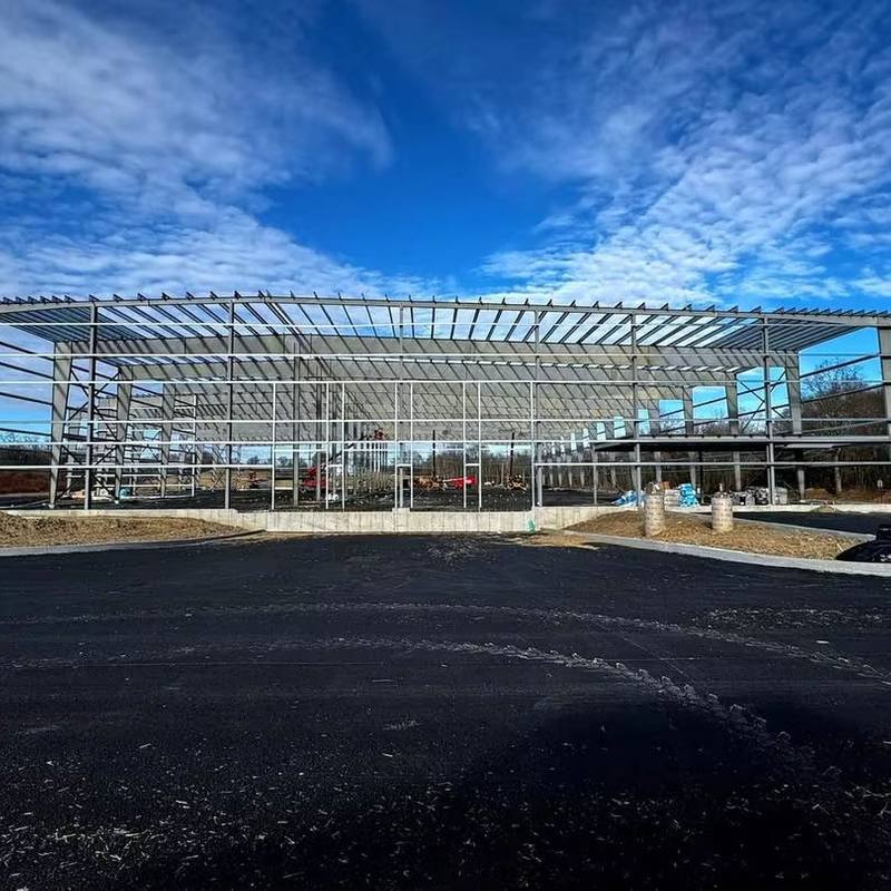 2025 Main and Secondary Framing Are Almost Done All Rafters Are in Place and All Purlins in Place on Newest Warehouse Project.