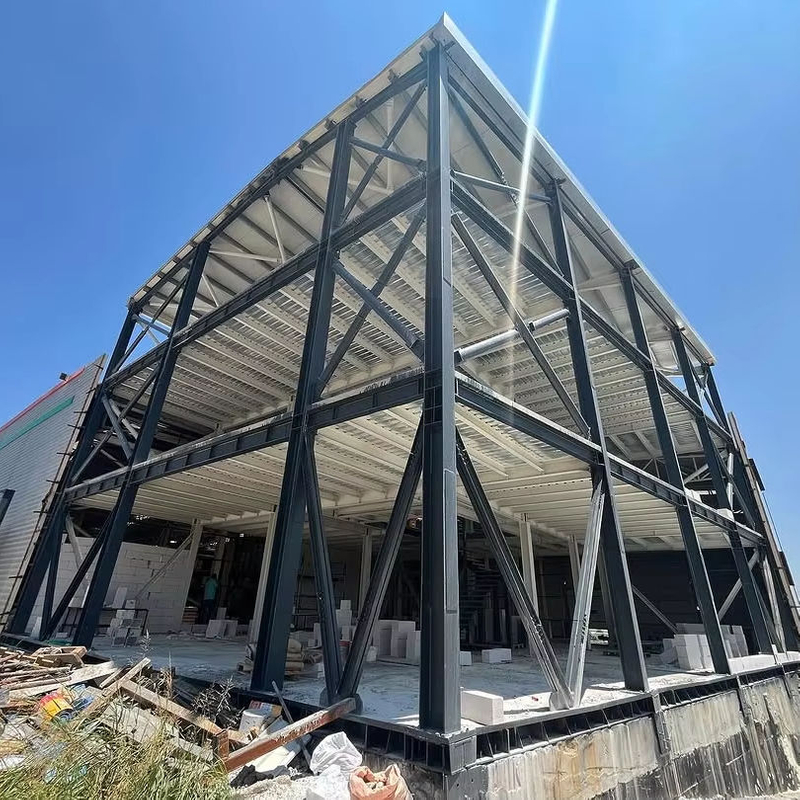 2025 3-storey 1,200 M2 Steel Construction Administrative Building Project Steelconstruction Steelbuildings Steel Roof Building
