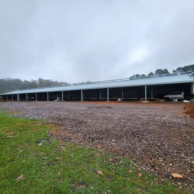 2025 Successful Completion Handover of a One-of-a-kind Agricultural Shed Measuring 120m X 21m X 3.8m with Three Enclosed Sides