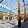 2025 the Garden Hall of Kunstmuseum Pleasant Meeting Space for Visitors Abstract Glass Roof 28x40m Rests Surrounding Buildings
