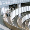 2025 Two Large Atriums 28-meter Steel Columns Glass Walls Let Daylight Space Create Open Connected Feel Throughout the Building