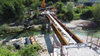 2025 Demolition Reconstruction Bridge Over Sonna Torrent Ponte Delle Corde Launching Single Span Metal Structure Steel Beams