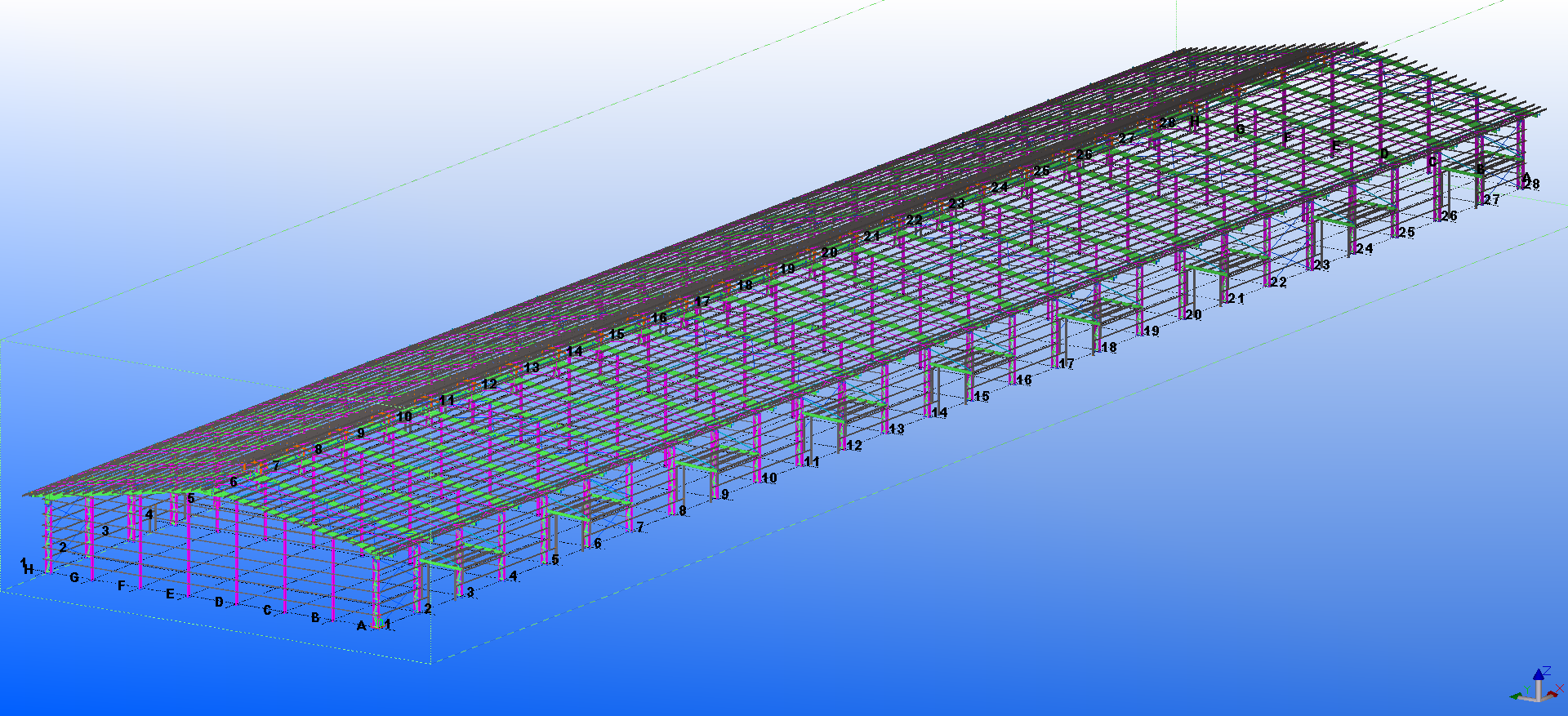 Drawing of Steel Frame Warehouse