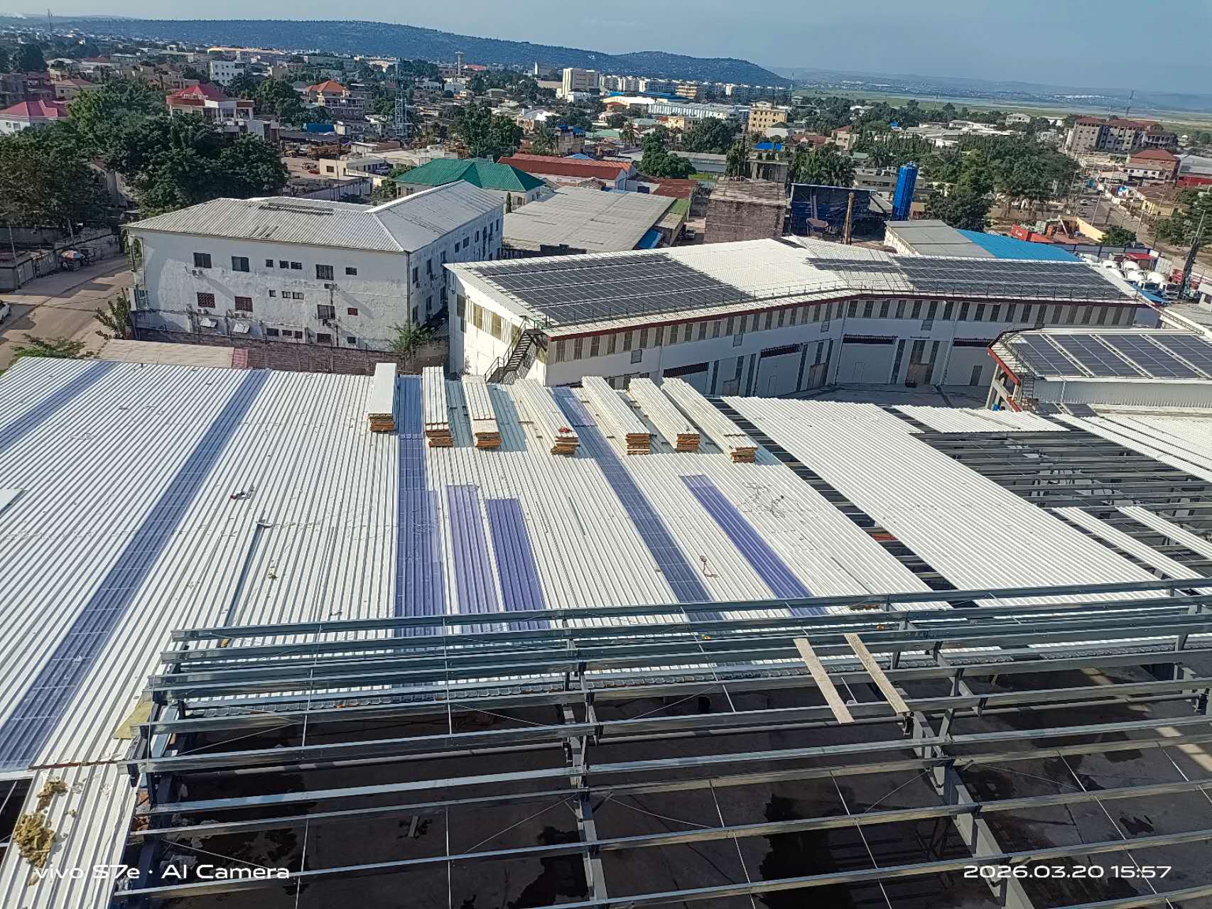 Prefabricated Steel Roof Structure for Factory Project in Congo
